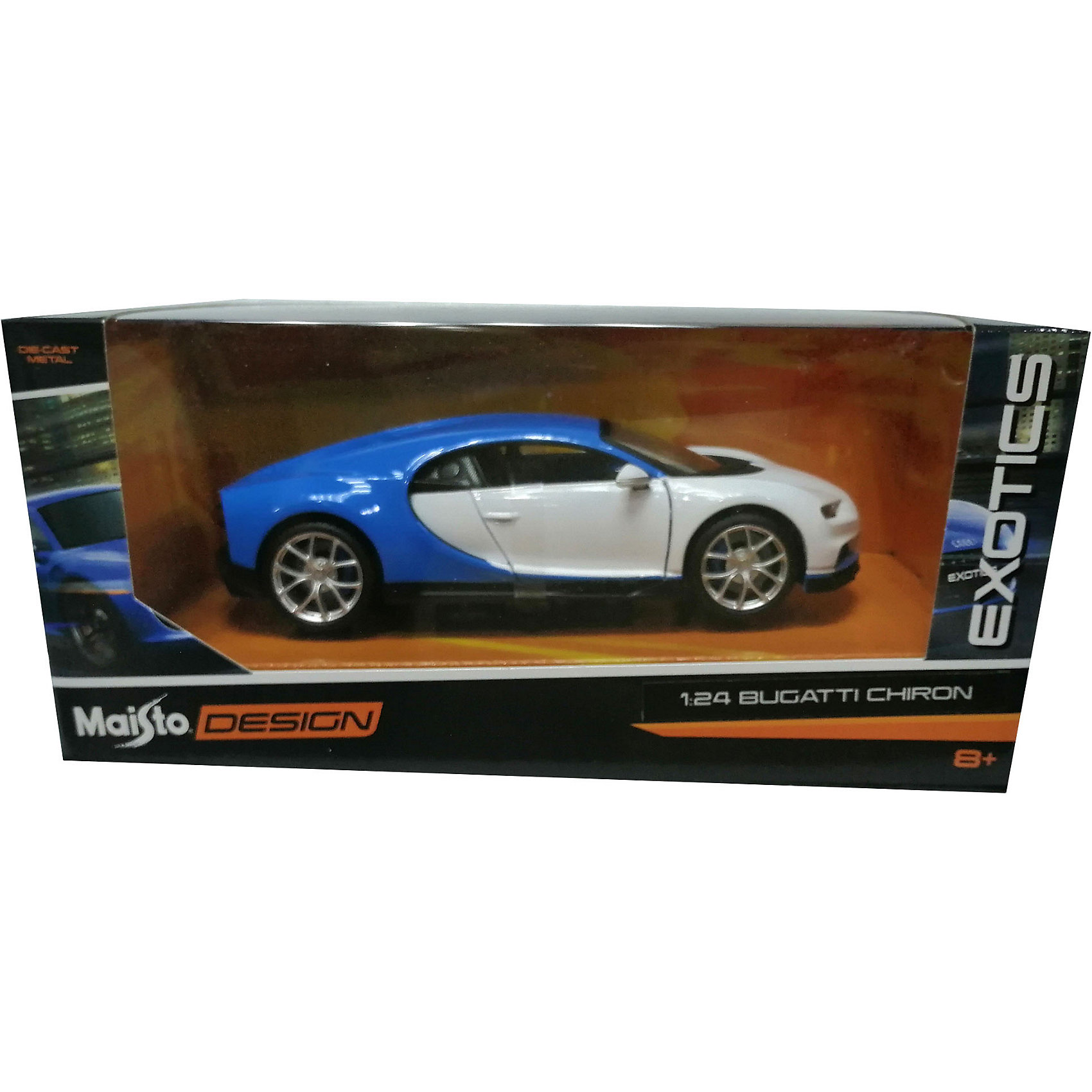 Машинка Bugatti Chiron Design Exotics, 1:24 MAISTO 16084863