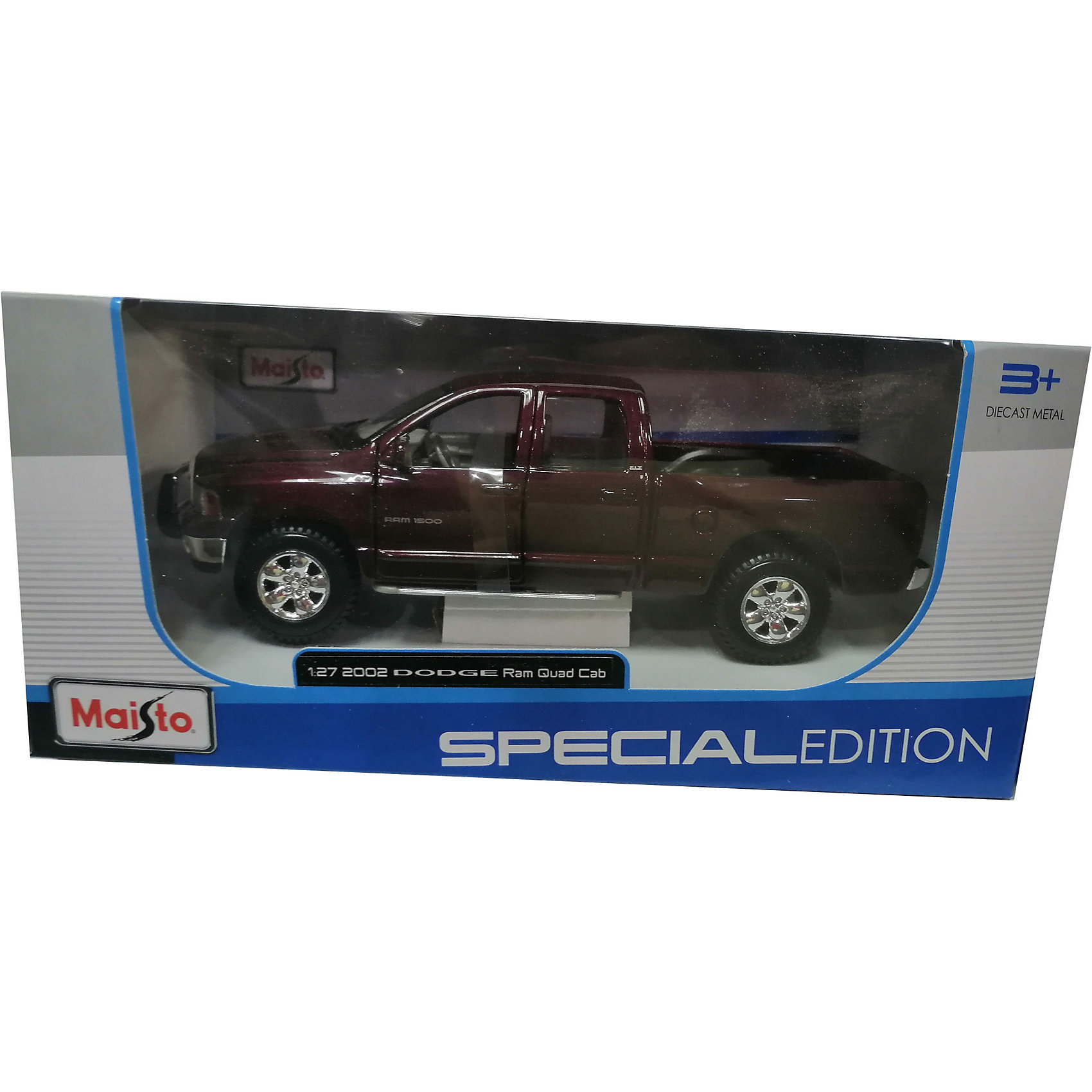 Машинка Dodge Ram Quad Cab 2002, 1:24 MAISTO 16084910