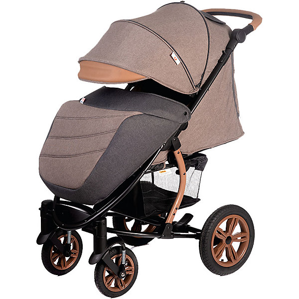 Прогулочная коляска Baby Hit Tribut, коричневая с серым 16095556