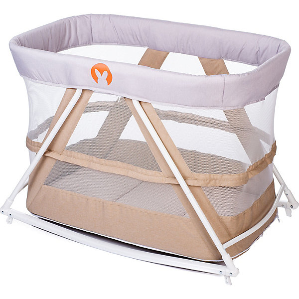 фото Кровать-колыбель baby hit rocking crib, бежевая