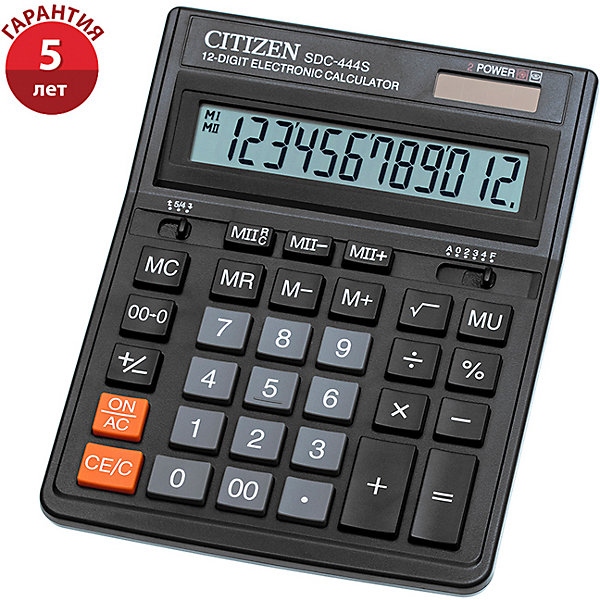 

Настольный калькулятор Citizen SDC-444S, Черный, Настольный калькулятор Citizen SDC-444S