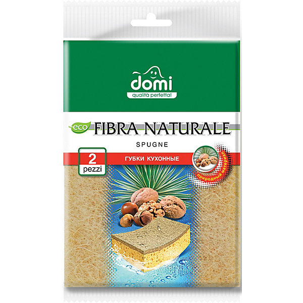 

Губка кухонная Domi Натуральная фибра, 2 шт
