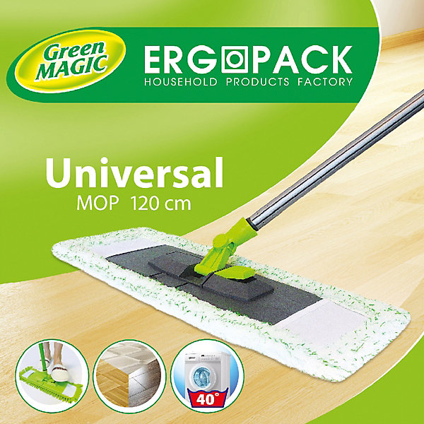 

Швабра плоская ErgoPack Универсальная, 120 см