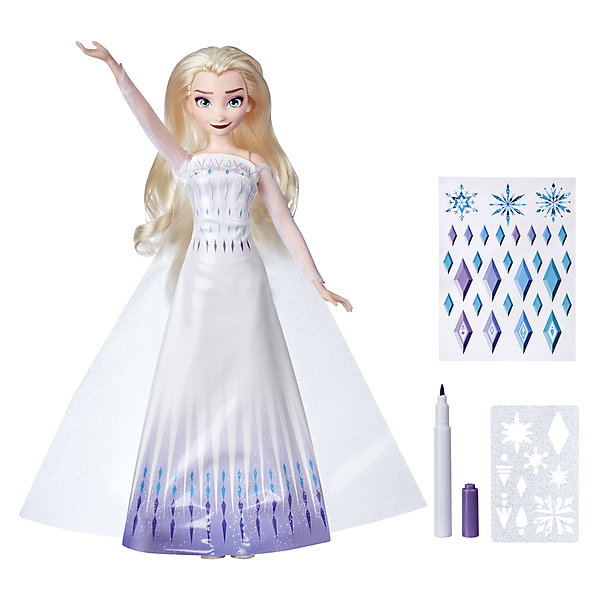 

Кукла Disney Princess "Холодное сердце 2" Эльза, c аксессуарами, Синий/белый, Кукла Disney Princess "Холодное сердце 2" Эльза, c аксессуарами
