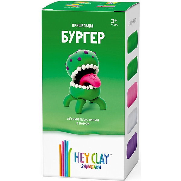 фото Легкий пластилин hey clay залипаки "бургер"