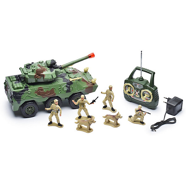 

Радиоуправляемая машина Mioshi Army Танк, 1:20, свет, звук