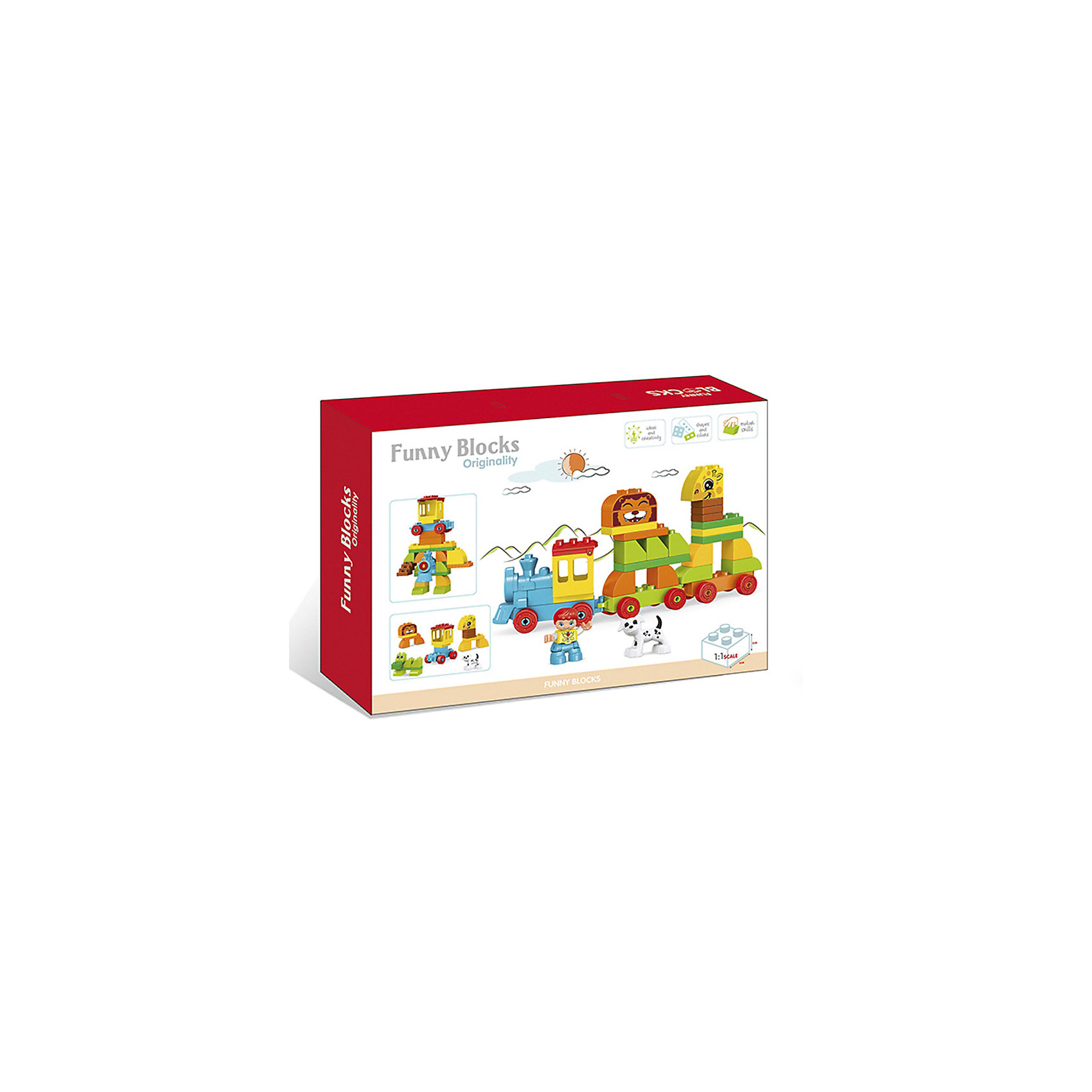 Конструктор Паровоз с животными, 50 деталей Kids Home Toys 16188405