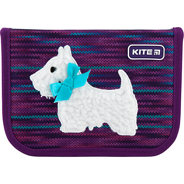 

Пенал Kite Cute puppy, без наполнения, Фиолетовый, Пенал Kite Cute puppy, без наполнения