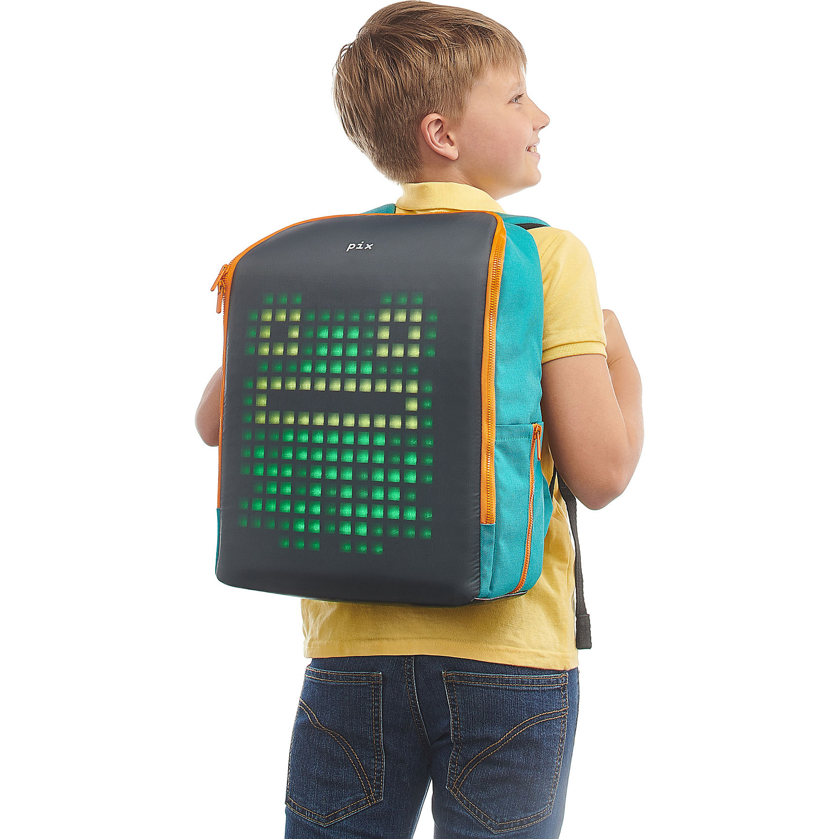 фото Интерактивный рюкзак pix:mini backpack с led дисплеем, морской