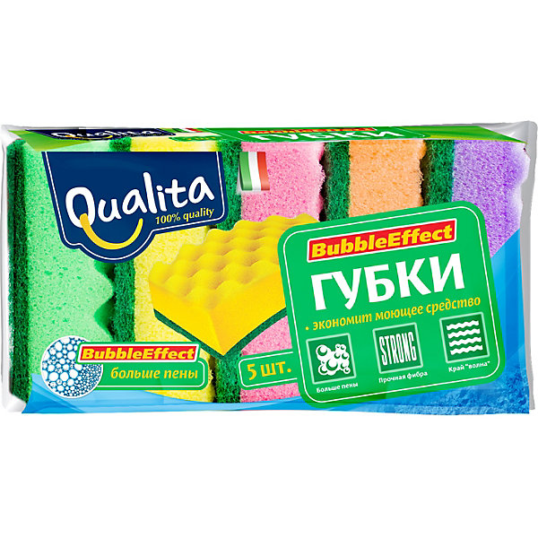 

Кухонная губка QUALITA Bubble Effect, 5 шт