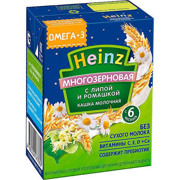 

Жидкая каша Heinz многозерновая Липа с ромашкой, с 6 мес, 12 шт по 200 г