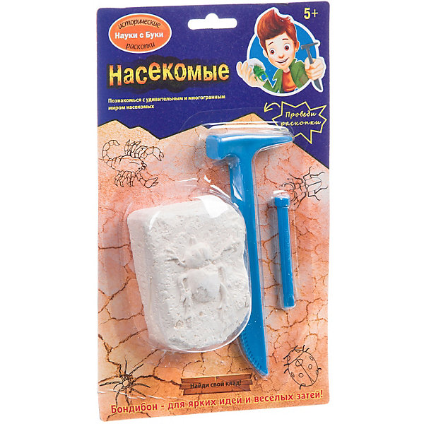 

Набор для раскопок Bondibon Науки с Буки "Насекомые, Разноцветный, Набор для раскопок Bondibon Науки с Буки "Насекомые"