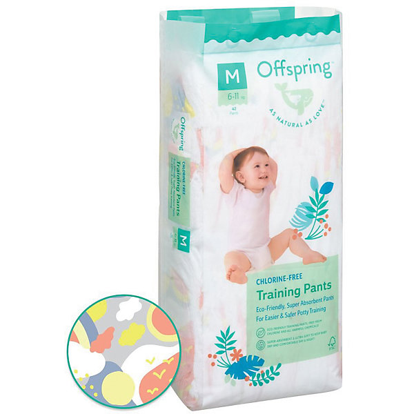

Трусики-подгузники Offspring Небо 6-11 кг, 42 шт, Weiß/beige, Трусики-подгузники Offspring Небо 6-11 кг, 42 шт