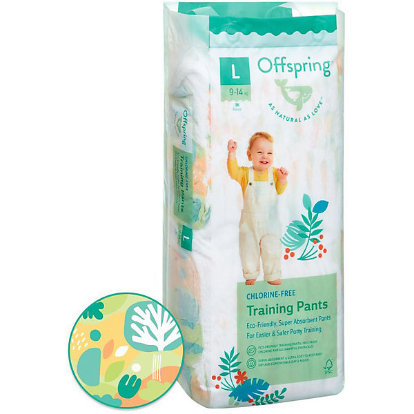 

Трусики-подгузники Offspring Лес 9-14 кг, 36 шт