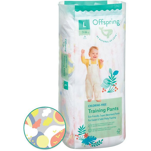 

Трусики-подгузники Offspring Небо 9-14 кг, 36 шт, Weiß/beige, Трусики-подгузники Offspring Небо 9-14 кг, 36 шт