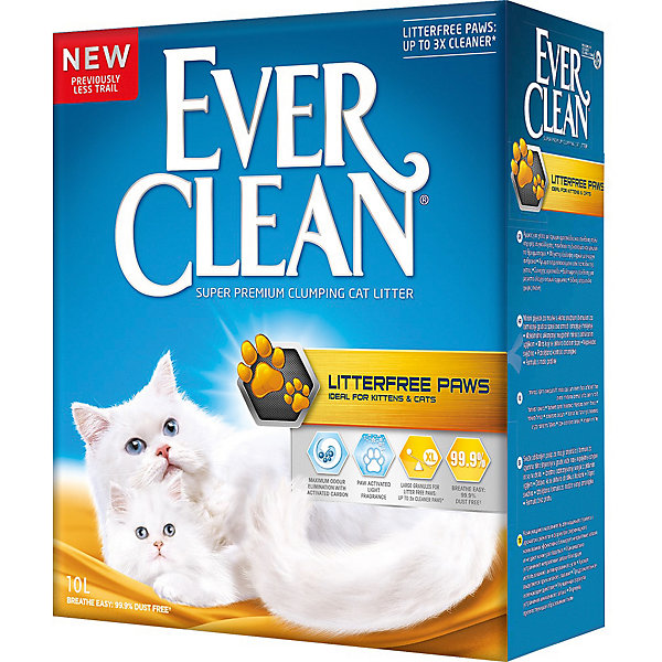 

Наполнитель для кошачьих туалетов Ever Clean LitterFree Paws комкующийся, 10 л