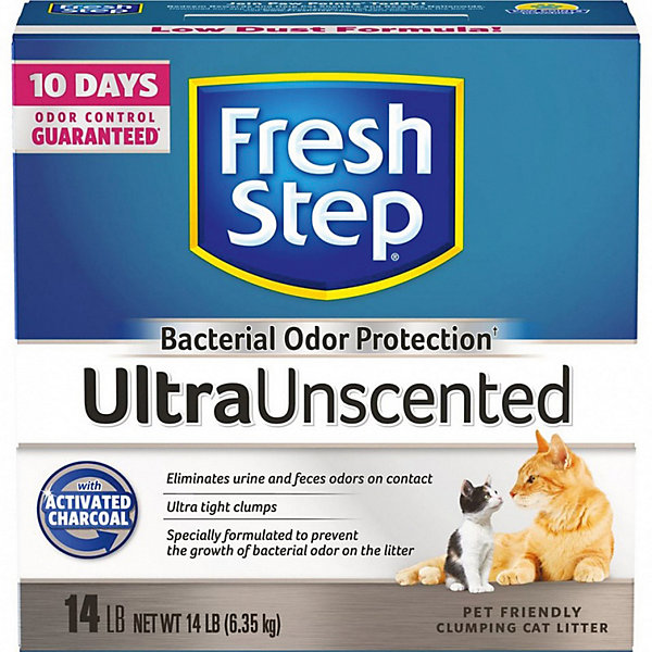 фото Наполнитель для кошачьих туалетов fresh step ultraunscented комкующийся, 12 л/6,35 кг -