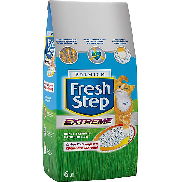 

Наполнитель для кошачьих туалетов Fresh Step Extreme впитывающий, 6 л/3,17 кг
