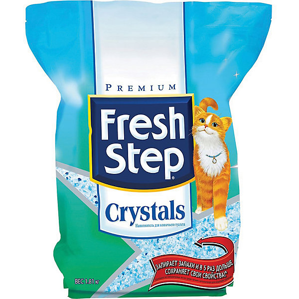 фото Наполнитель для кошачьих туалетов fresh step crystals впитывающий, 1,81 кг -