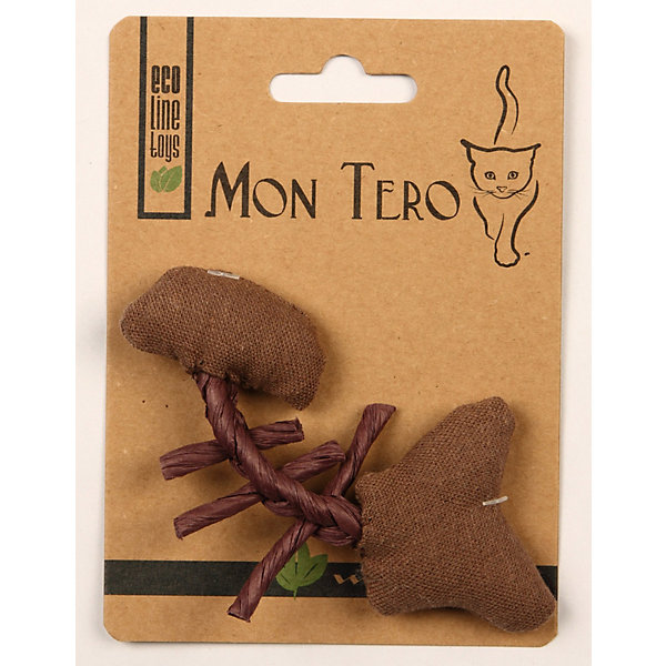 

Игрушка для кошки Mon Tero Эко рыбья кость с кошачьей мятой, 11 см