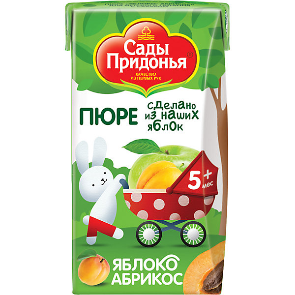 

Пюре Сады Придонья яблоко абрикос с 5 мес, 18 шт по 125 г