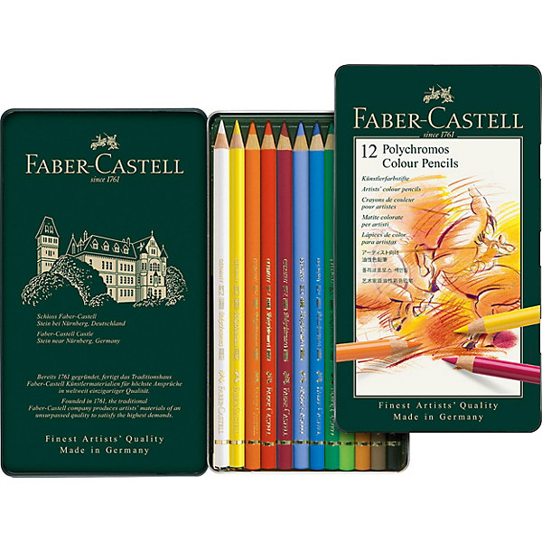 

Карандаши Faber-Castell Polychromos, 12 цветов