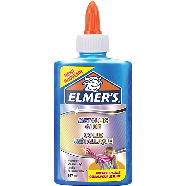 фото Клей для слаймов elmers, металлик синий, 147 мл elmer's