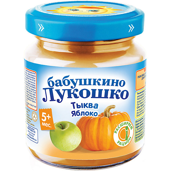 

Пюре Бабушкино Лукошко тыква яблоко, с 5 мес, 6 шт х 100 г