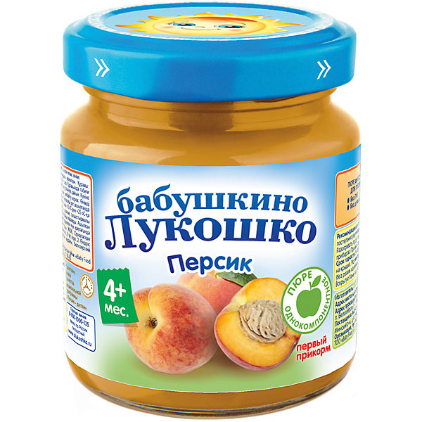 

Пюре Бабушкино Лукошко персик, с 4 мес, 6 шт х 100 г