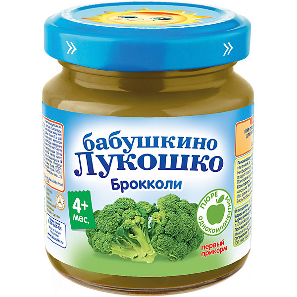 

Пюре Бабушкино Лукошко капуста брокколи, с 4 мес, 6 шт х 100 г