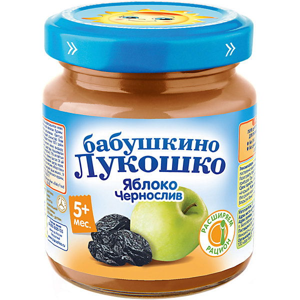 

пюре из яблок и чернослива 100г "Бабушкино лукошко", 6 шт