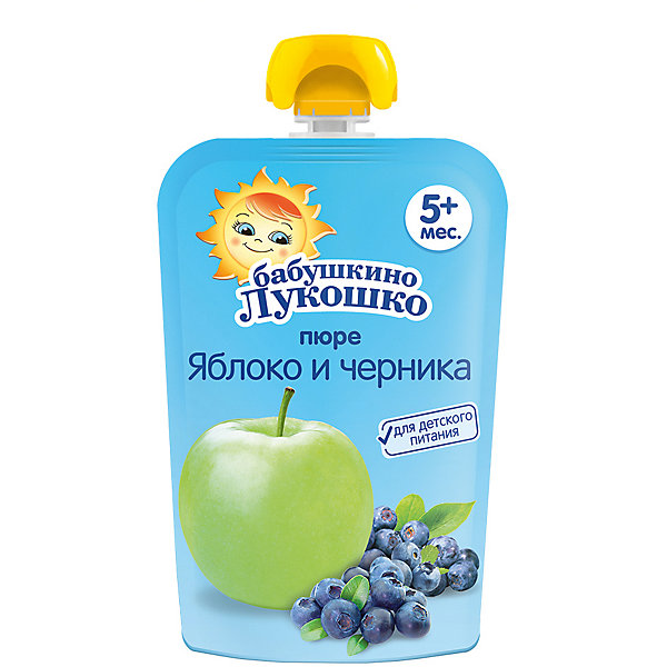 

пюре из яблок и черники ( 90г ) "Бабушкино лукошко", 12 шт