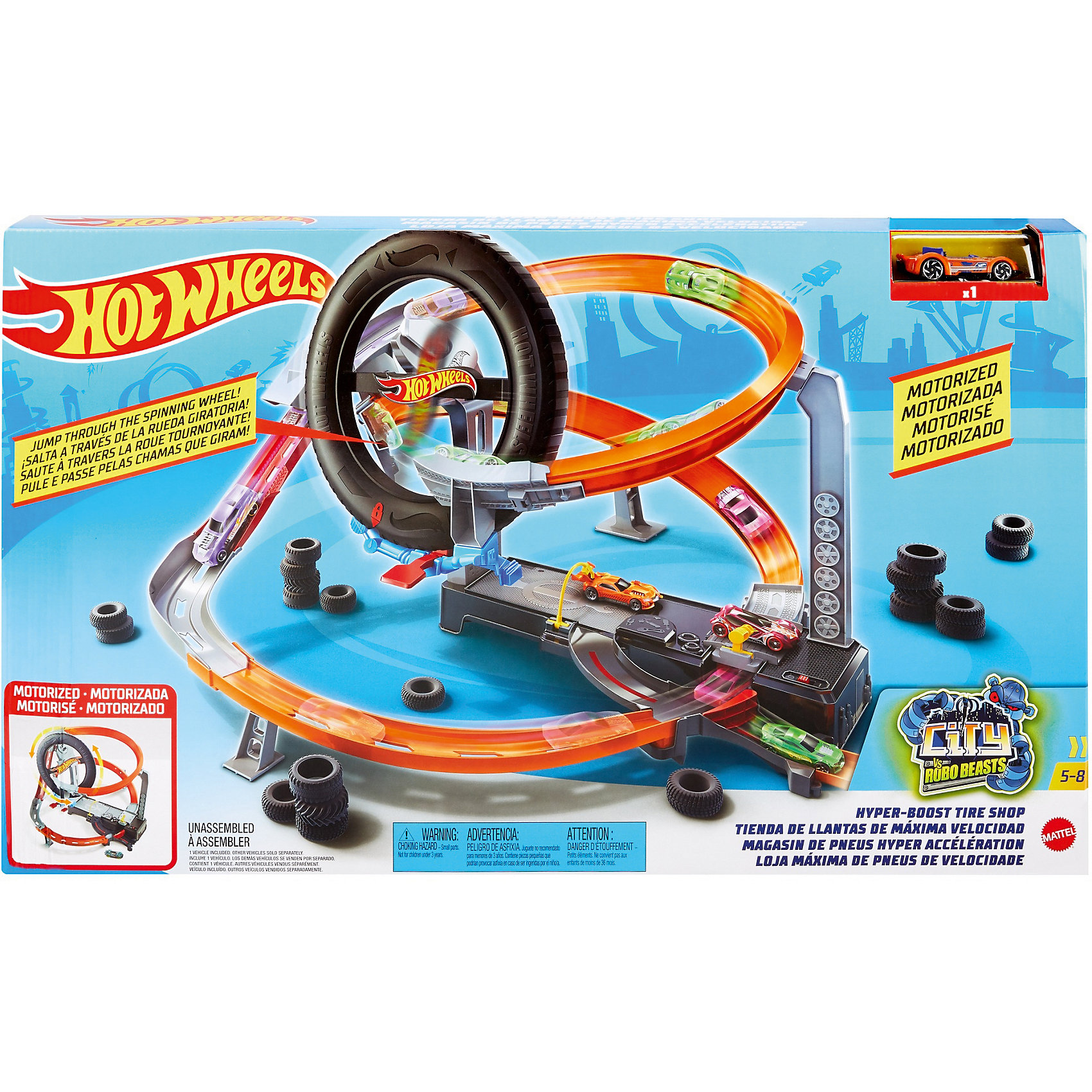 фото Автотрек hot wheels шиномонтажная мастерская mattel