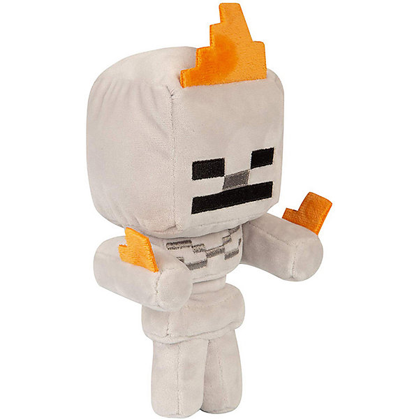 фото Мягкая игрушка minecraft happy explorer skeleton on fire, 18 см