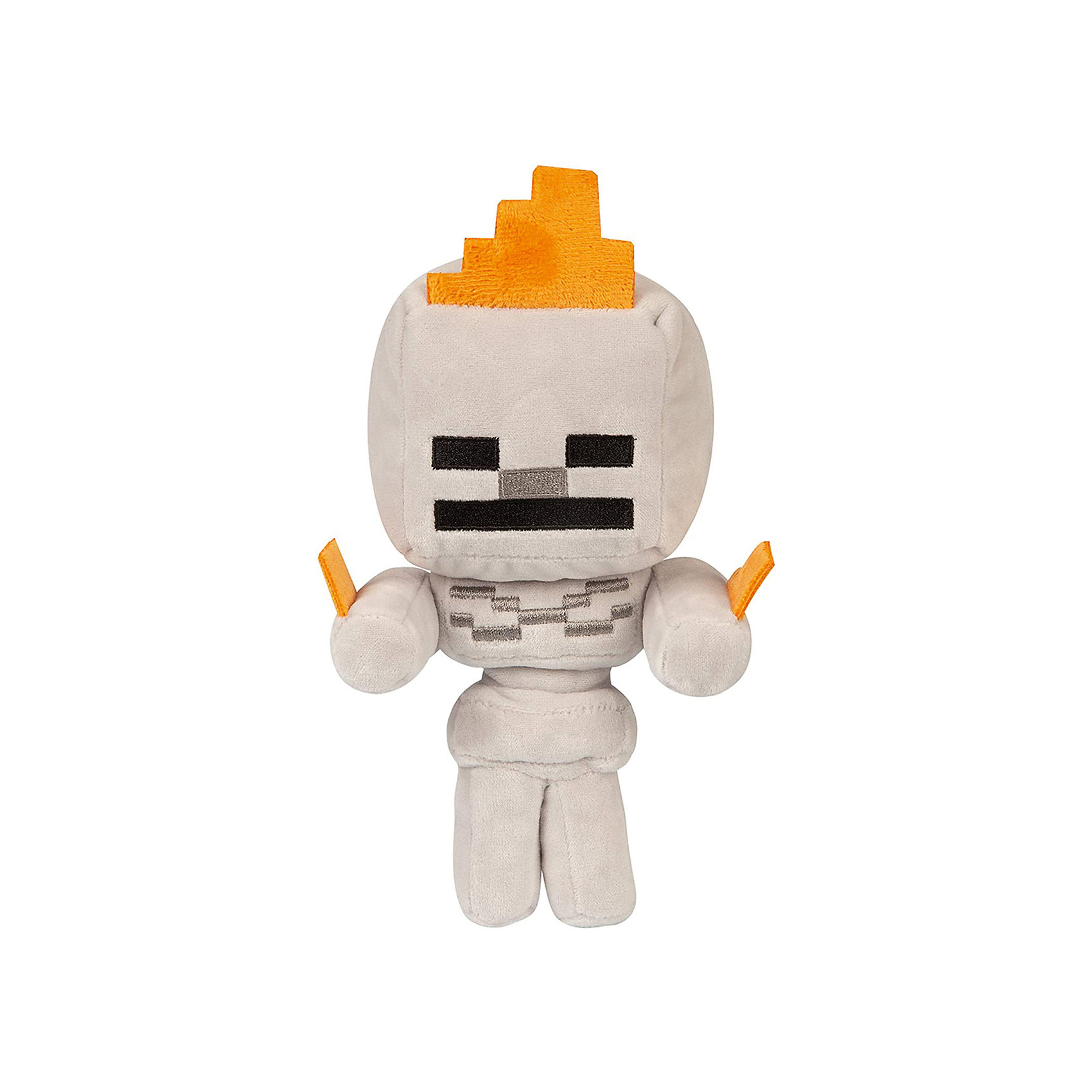 фото Мягкая игрушка minecraft happy explorer skeleton on fire, 18 см