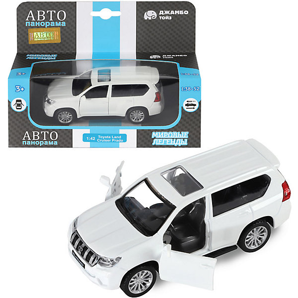 

Машинка Автопанорама Land Cruiser Prado, 1:42, Белый, Машинка Автопанорама Land Cruiser Prado, 1:42