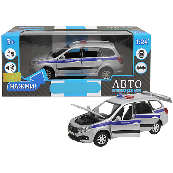 

Машинка Автопанорама Lada Granta Cross Полиция, 1:24, Серебряный, Машинка Автопанорама Lada Granta Cross Полиция, 1:24