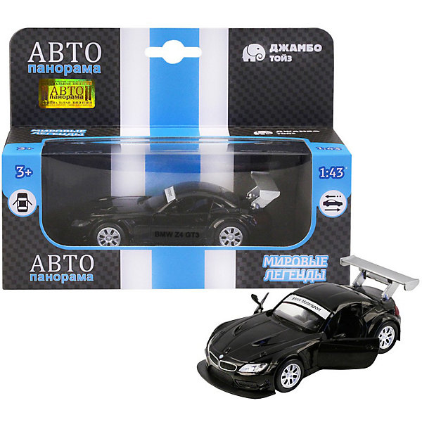 

Машинка Автопанорама BMW Z4 GT3, 1:38, Черный, Машинка Автопанорама BMW Z4 GT3, 1:38
