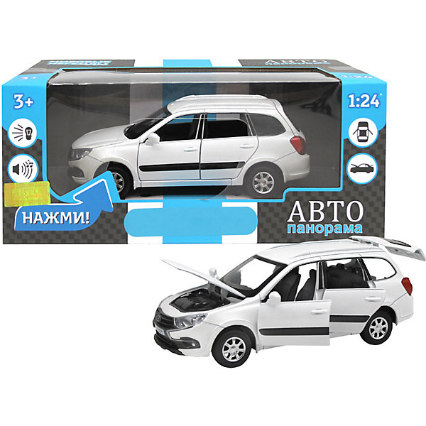 

Машинка Автопанорама Lada Granta Cross, 1:24, Белый, Машинка Автопанорама Lada Granta Cross, 1:24