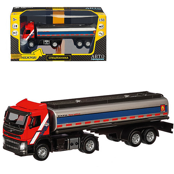 

Машинка Автопанорама Цельнометаллическая Volvo Бензовоз, Красный, Машинка Автопанорама Цельнометаллическая Volvo Бензовоз