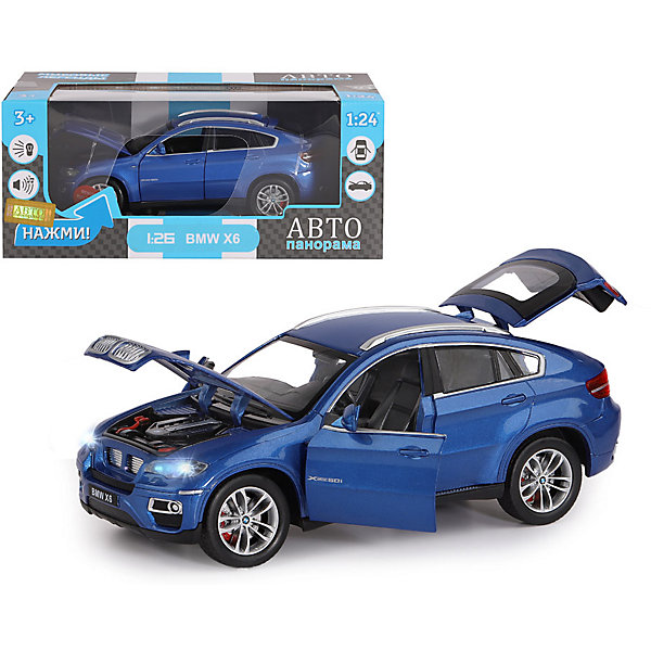 

Машинка Автопанорама BMW X6, 1:26, Atlantikblau, Машинка Автопанорама BMW X6, 1:26