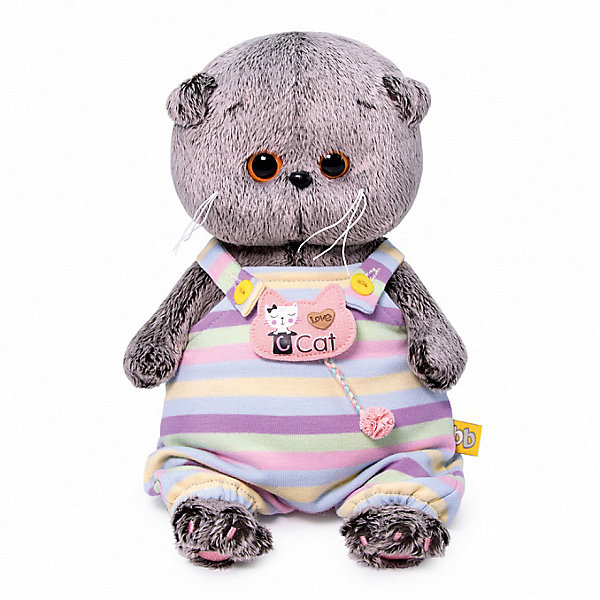 

Мягкая игрушка Budi Basa Кот Басик Baby в полосатом комбинезончике, 20 см, Коричневый, Мягкая игрушка Budi Basa Кот Басик Baby в полосатом комбинезончике, 20 см
