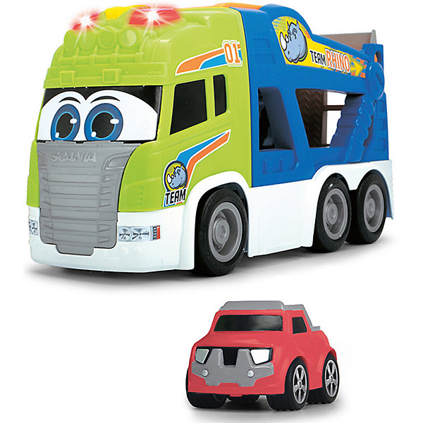 фото Транспортер dickie toys happy scania свет, звук, 42 см