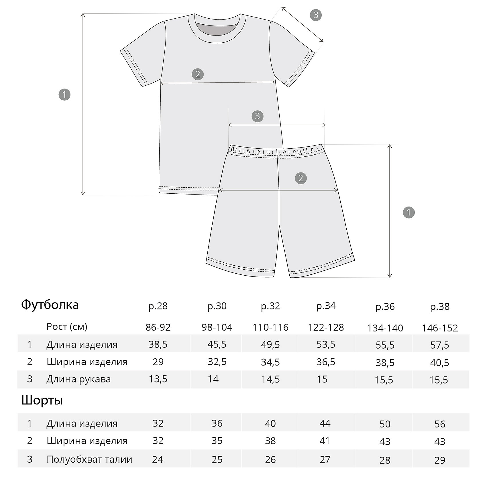 Лекало футболки детской