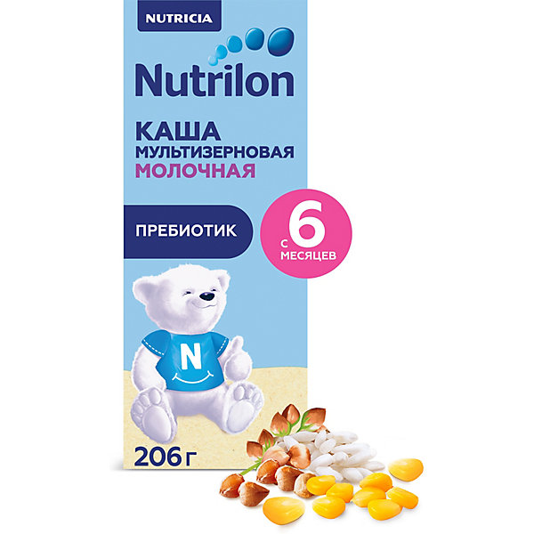 

Жидкая молочная каша Nutrilon мультизлаковая с 6 мес, 9 шт по 206 г