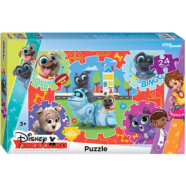 

Пазл Step Puzzle «Дружные мопсы», 24 детали