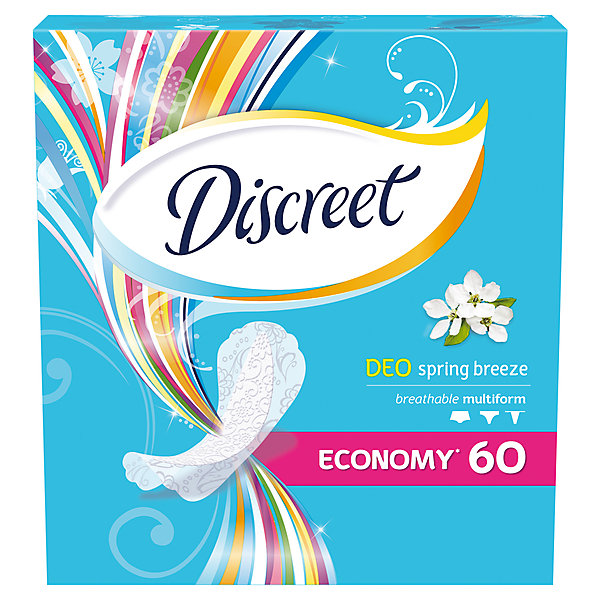 

Женские ежедневные прокладки DISCREET Deo Spring Breeze Multiform, 60 шт, Weiß/beige, Женские ежедневные прокладки DISCREET Deo Spring Breeze Multiform, 60 шт.