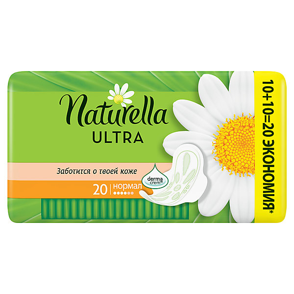 

Женские ароматизированные прокладки NATURELLA ULTRA Normal (с ароматом ромашки) Duo, 20 шт, Weiß/beige, Женские ароматизированные прокладки NATURELLA ULTRA Normal (с ароматом ромашки) Duo, 20 шт.