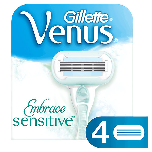 Сменные кассеты для бритвы Venus Sensitive (для чувствительной кожи), 4 шт GILLETTE 16555724