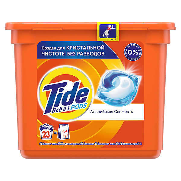 

Капсулы для стирки Tide Альпийская Cвежесть все в 1, Weiß/beige, Капсулы для стирки Tide Альпийская Cвежесть все в 1